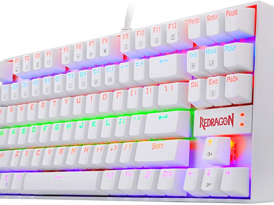 Redragon K552 Kumara 60% Compact 87 Brown Switches White | Select by