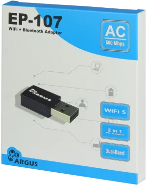 Argus EP-107 WiFi5+BT4.2 USB Adapter