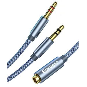 ESSAGER 0.25m 3.5mm Female to Dual 3.5mm Male Mic AUX Audio Y Splitter Cable