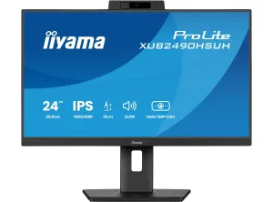 Iiyama ProLite XUB2490HSUH-B2 24" IPS w/ Windows Hello Webcam and Microphone