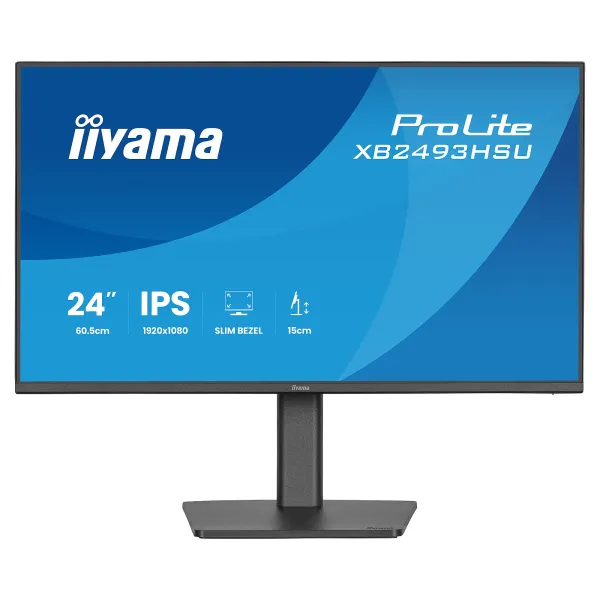 Product Iiyama ProLite XB2493HSU-B1 24" IPS monitor with pivot stand Image
