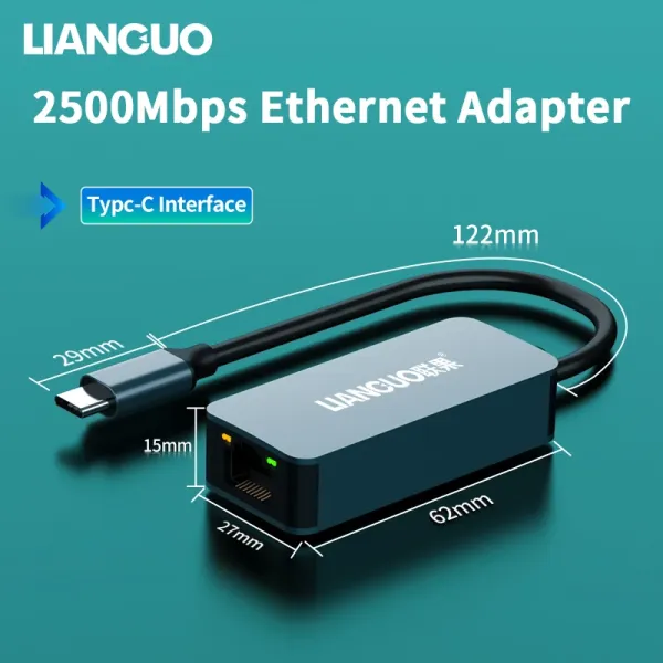 Product LIANGUO WK-2.5G-C USB-C to 2.5G Ethernet Adapter Image